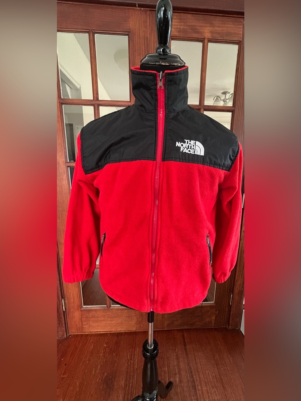 North Face Gore-Tex Windstopper Fleece Jacket Size Small Red & Black